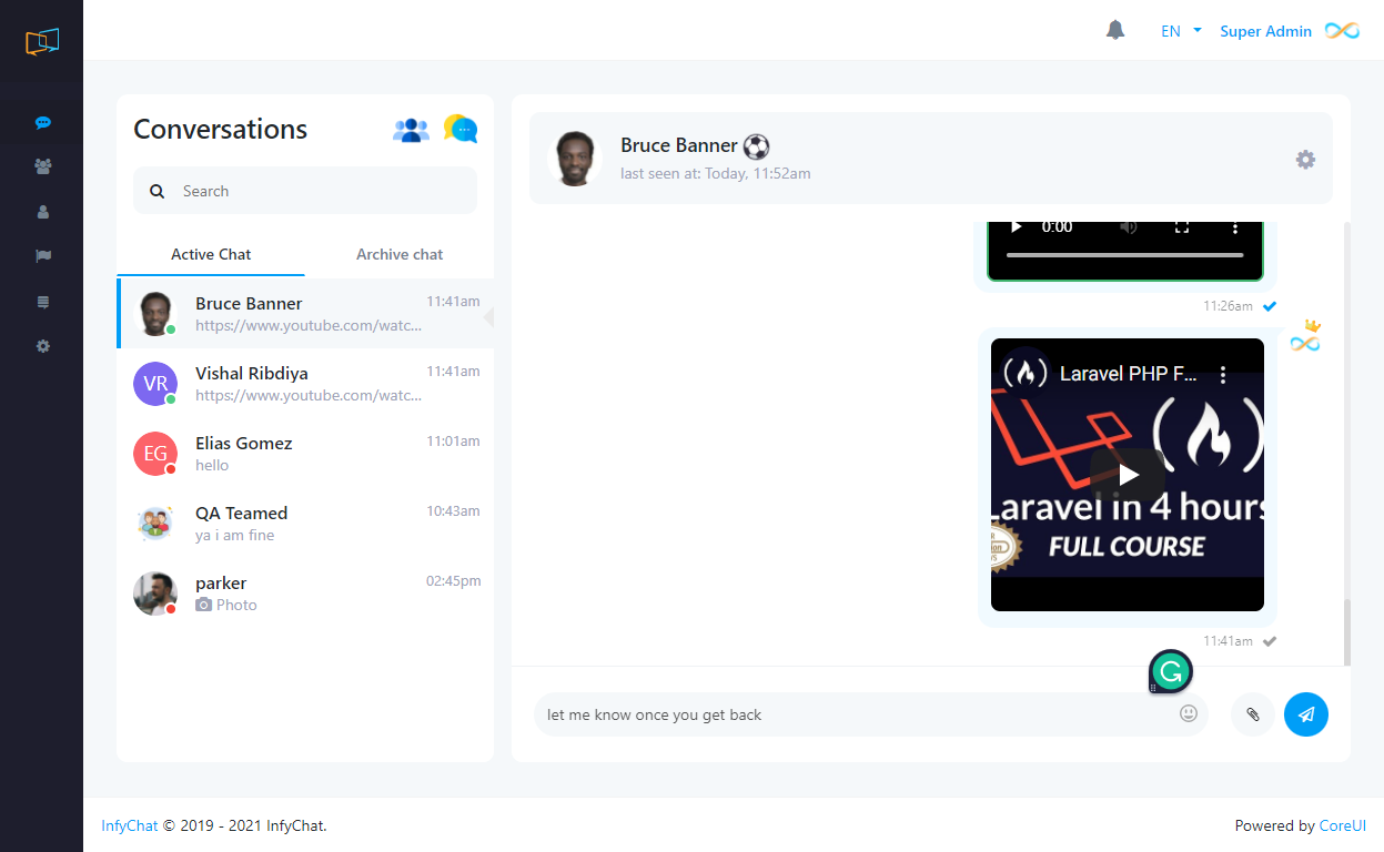 CHAT WITH BB Features